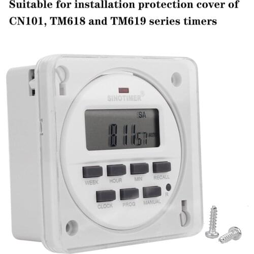 Programmable Time Relay CN101A TM618 TM619 Plastic Waterproof Cover Digital LCD Power Timer Switch Cover