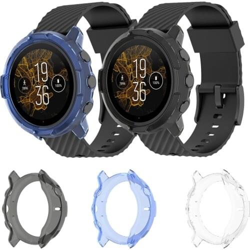 Watch Protector Cover Case For Suunto 7 Watch Case Soft TPU Shockproof Anti-scratch Protective Cover Shell Bumper Frame Case