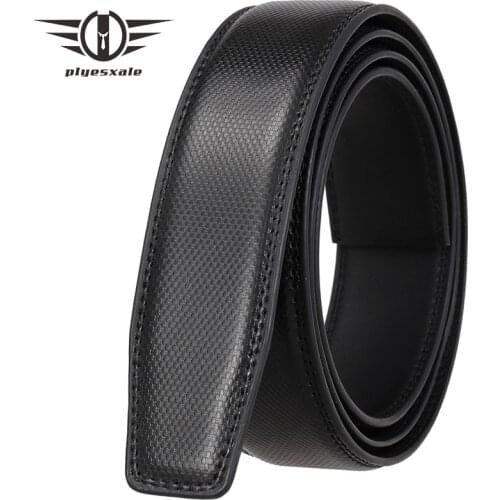 Plyesxale 3.5cm Width Mens Cow Leather Belts No Buckle Automatic Holeless Belt For Men Strap Male Waist Belts Black Coffee B468