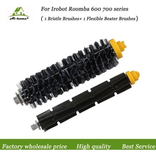 1 Set Bristle & Flexible Beater Brush For iRobot Roomba 600 700 Series 650 630 660 770 780 790 Vacuum Cleaner Replacement Kits