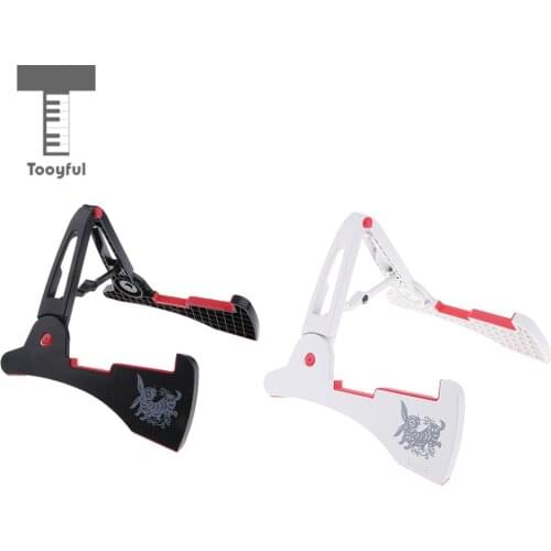 Tooyful Foldable Portable A-Frame Guitar Floor Stand Support Holder for Guitars Bass Ukulele Accessory