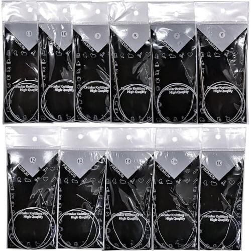 11PCS Tube Stainless Circular Knitting Needles 1.5CM-5CM Knitting Needle 40CM DIY Weave Needles Arts Craft Sewing Tools
