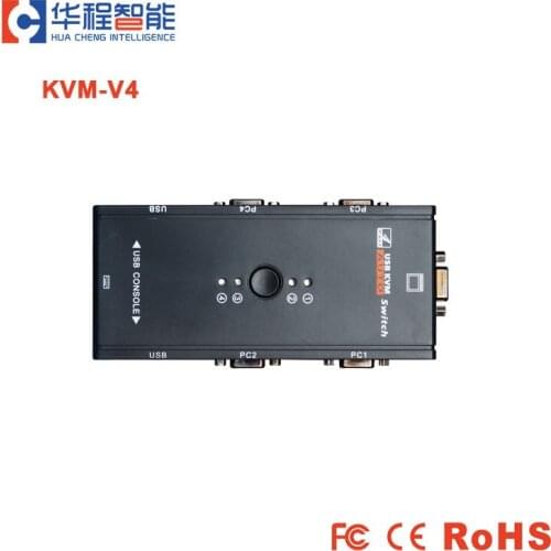 VGA Video Switcher USB KVM Switch V4 Auto Console Box Computer Converter Monitor Projector HD Signal Amplifier PC Port Selector