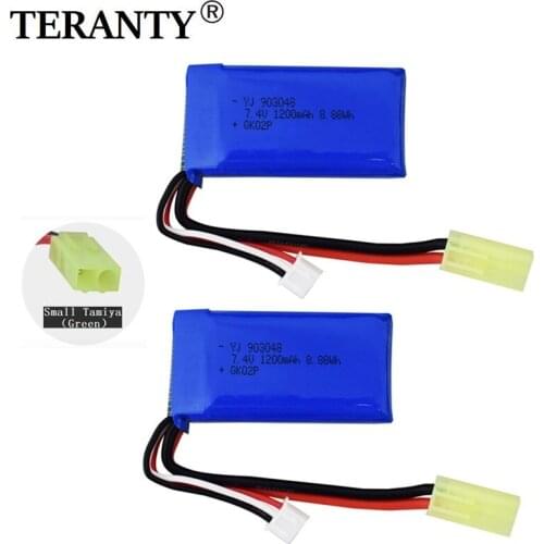 1-3PCS7.4V 1200mah Lipo battery for 9300 9301E 9302E 9303E 9034E 9305E 2.4G 1:18 Remote Control 4WD High-speed Off-road RC Car