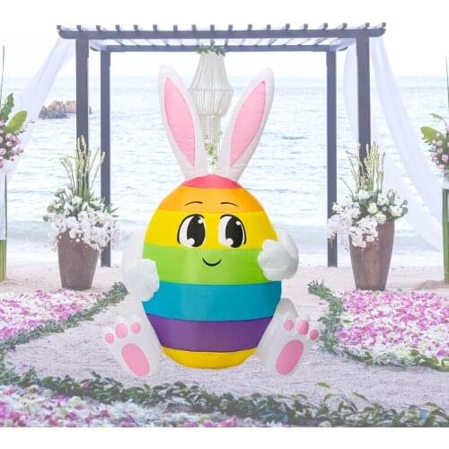1.5m Inflatable Easter Bunny Doll LED Night Light Figure Yard Outdoor Garden Toy H58C