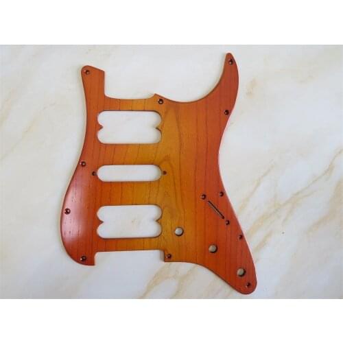 1PCS solid Ailanthus wood STRAT GUITAR HSH Pickguard hand made #3144