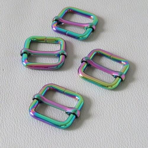 100Pcs/Lot 20mm Wholesale Metal Buckle Adjuster For Bag Straps Belt Loop Hardware Dog Pet Collar Backpack Clasp Sewing Accessory