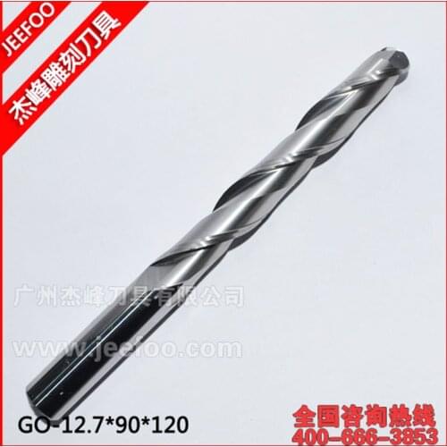 12.7*90*120L Two Flutes Carbide Ball Nose End Mills, CNC Milling Cutter, Router Bits,PVC, Machine Tool