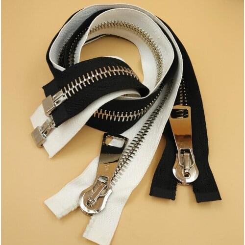 15# High Quality Oversize Metal Zipper BLACK OR WHITE For Formal Dress Canonicals Bags Luggage Sewing Accessories PLUS SIZE