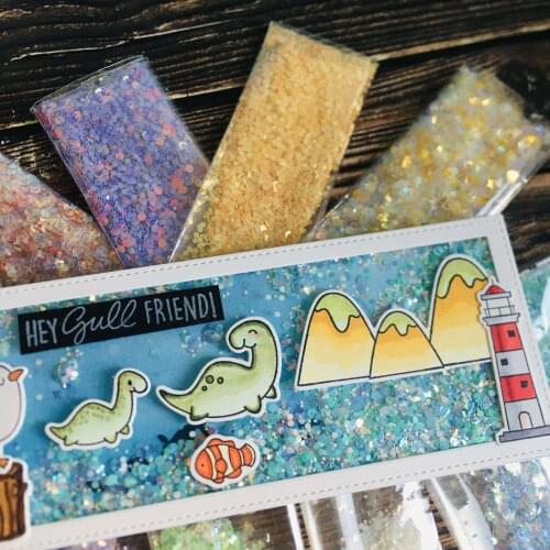 30g/opp Yellow Bright Sequins Rainbow Shake Card Accessories Sequins Rainbow DIY 2021 New Greeting Card Handmades