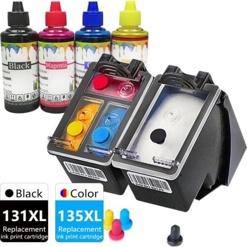 131XL 135XL Officejet 6200 6203 6205 6208 6210 6213 6215 Printer Ink Cartridge Replacement for HP Inkjet 131 135 XL