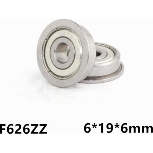 [CMF626ZZ]Free Shipping 10pcs high quality Gcr15 flange bushing 80026ZZ F626-2Z F626zz F626 ball bearing with 6*19*6*22*1.5mm
