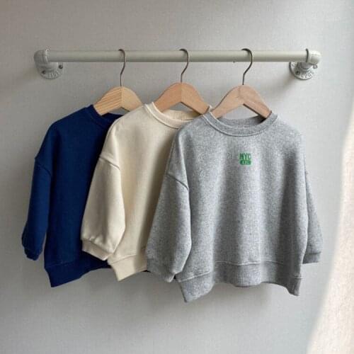 Childrens Korean version of the new jacket, neutral wind, loose casual English letters, men and women, baby pullover T sweater