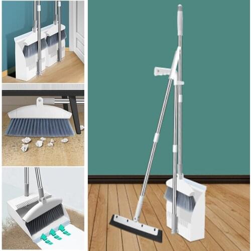Hot Sale 180degree Rotary Broom and Foldable Standing Dustpan Household Floor Cleaning Set Household Cleaning Tools Accessories