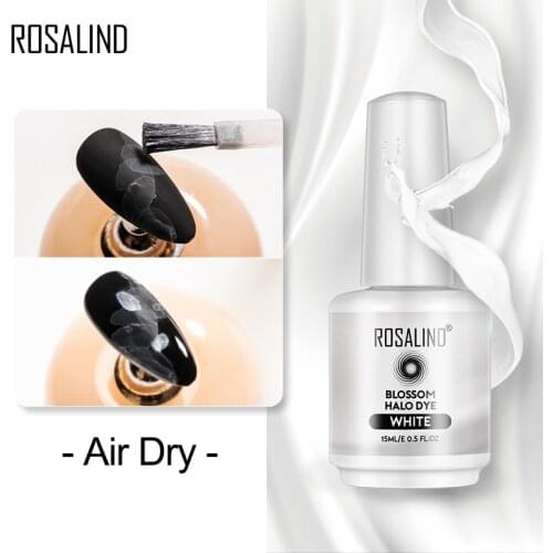 ROSALIND Water Blossom Gel Varnish Hybrid Polish White Air Dry Manicure Art Decoration DIY Base Top Semi Permanent Gel Polishes