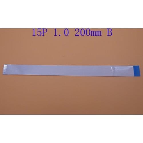 1pc 15pin FFC FPC flat flexible cable 1.0mm pitch 15 pin B reverse Length 200mm Ribbon Flex Cable AWM 20624 80C 60V VW-1