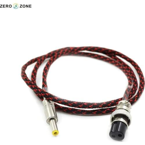 GZLOZONE 1.2M GX16-2 Pin to 5.5*2.1mm Silver plated DC Linear Power supply Air Output Cable