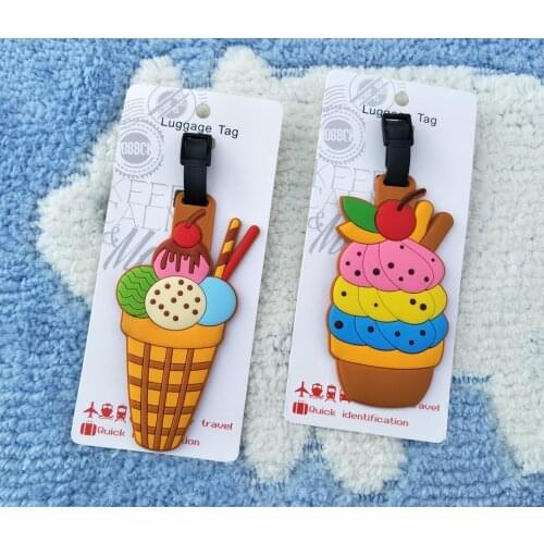 IVYYE Ice Cream Model Anime Travel Accessories Luggage Tag Suitcase ID Address Portable Tags Holder Baggage Labels New