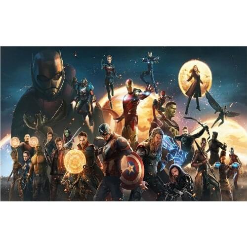 Marvel Superhero Collection Thor Iron Man Hulk HD Print Canvas Painting Childrens Bedroom Living Room Decoration Painting