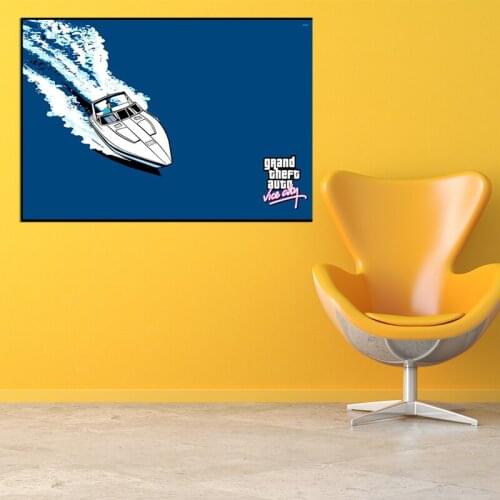 Gta Vice City Sunset Landscape Posters And Prints Canvas Painting Wall Pictures For Living Room Art Decoration Home Decor