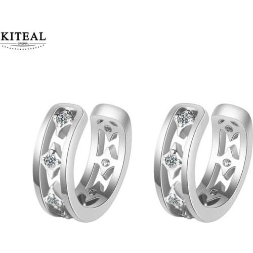 KITEAL Newest silver plated Gentlewomana little refreshing Circular Geometric women earing Wholesale