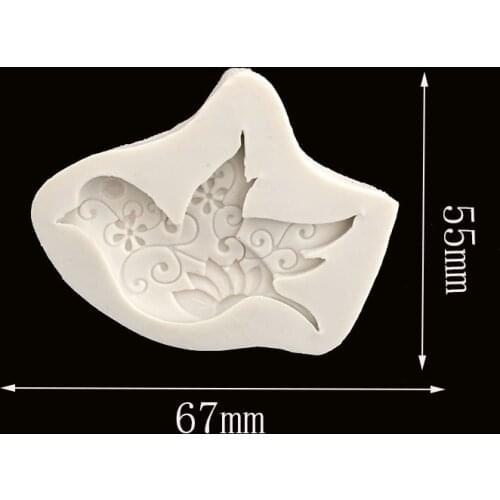 New Fancy Swallow Birds Pigeons Silicone mold Chocolate fondant cake decorating tool Childlike ultra-light clay