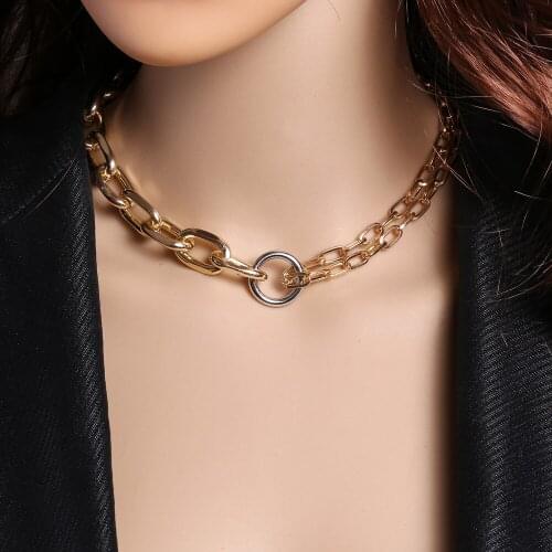 New Fashion Luxurious Women Necklace Simple Individuality Metal Womens Neck Choker Clavicle Chain Korean Jewelry Accessories