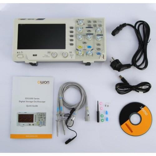 SDS1102 100MHz Dual Channel Handheld Digital Storage Oscilloscope Detector Engineering Ultra-thin Digital Oscilloscope