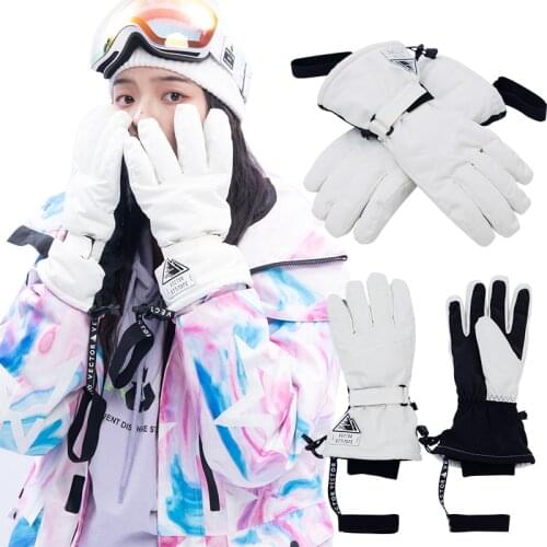 Extra Thick Winter Gloves Waterproof Snowboard Snowmobile Warm Motorcycle Gloves Outdoor Sports Men Women Adult Down Gloves