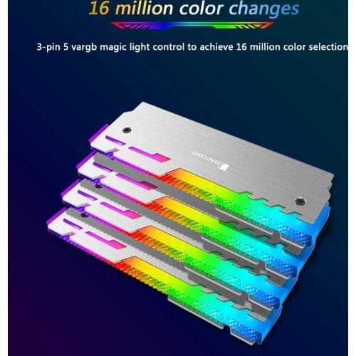 5V ARGB RAM Memory Heatsink Cooling Vest AURA Control Aluminum Desktop PC RAM Cooler Heat Sink Radiator Thermal Pad NC-3 HOT