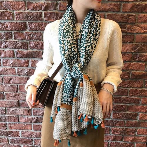 Luxury Women Brand Cotton Scarf Large Shawls Pashmina Hijab Foulard Echarpe Design Print Lady Beach Stole Head Scarves