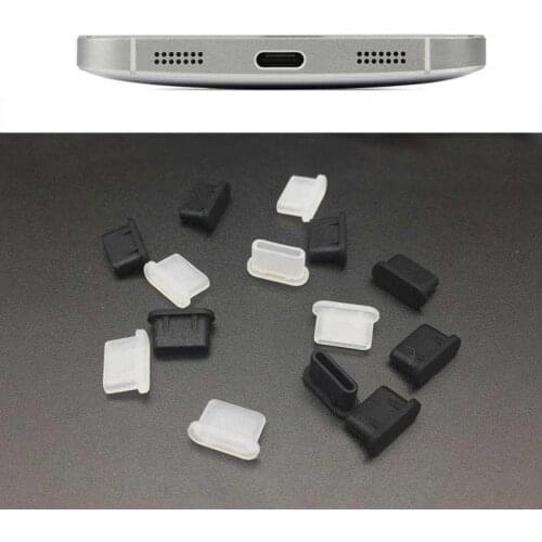 10pcs Silicone USB type-c socket dust plug Anti Dust Charging USB holes Huawei Xiaomi C For Samsung M3U7