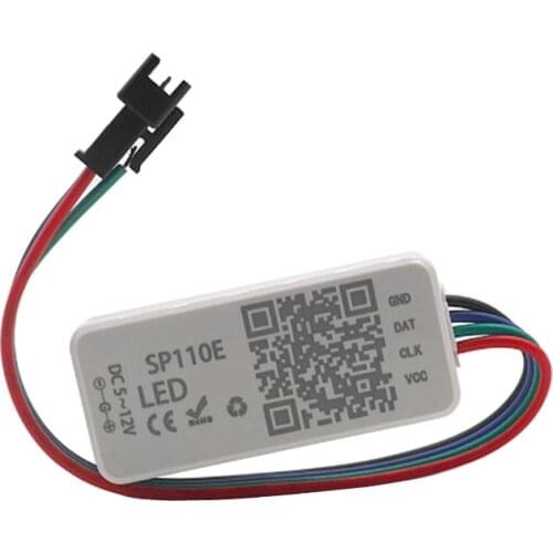 SP110E Bluetooth Controller For WS2801 WS2812B SK6812 Magic Lights LED Pixel Strip WS2812B Pixel RGB LED Controller DC5V DC12V