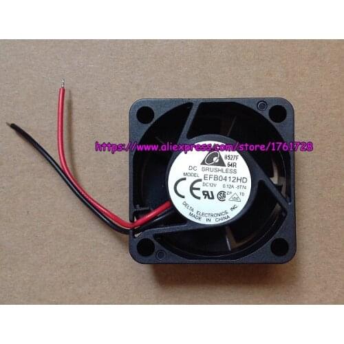 Brand new 4020 4cm cooling fan EFB0412HD dual ball bearings 12V 0.12A 2wires