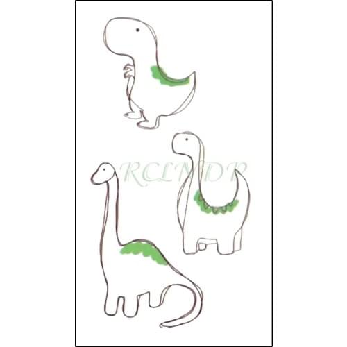 Waterproof Temporary Tattoo Sticker Little Dinosaur Cute Hand Wrist Body NeckTatto Flash Tatoo Fake Tattoos for Men Women Kids