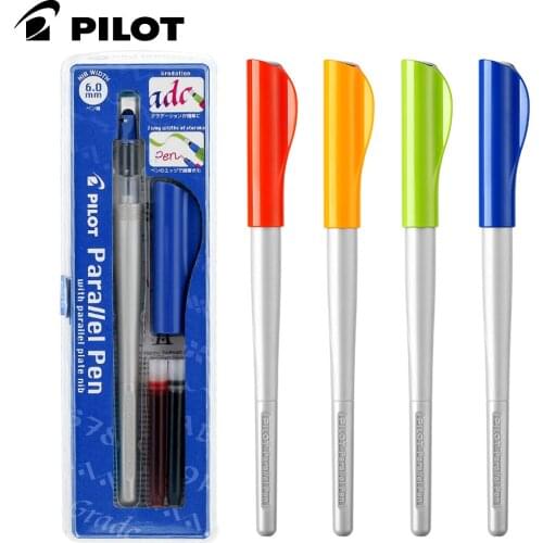 Japan Pilot Duckbill Parallel Fountain Pen Art Gothic Flower Font English Calligraphy Fountain Pen FP3-15-SS Color Ink Sac