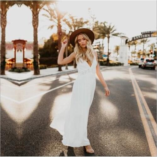 Evening Hollow Out Beach Halter Maxi Pleated Dress Women Boho Sleeveless Backless White Lace Dress Summer sundress Party Dresses