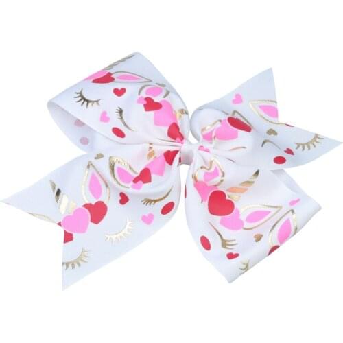 10pcs pinted Grosgrain Ribbon Bows Clips Hairpin Girls hair bows Boutique Hair Clip Headware Kids Hair Accessories