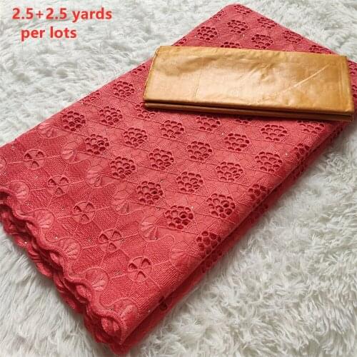 2.5+2.5 Yards Dry Lace And Bazin Riche Fabrics 2021 High Quality African Basin Senegal Swiss Voile Lace In Switzerland HZ1120