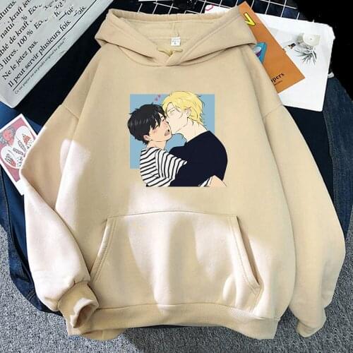 2021 Banana Fish Anime Women Sweatshirt Ash Lynx Printed Cartoon Harajuku Kawaii Loose Long Sleeve Student Men Casual Pullover