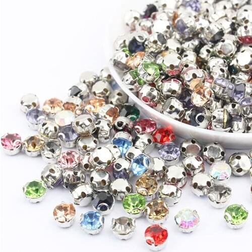 250pcs/pack Colourful Crystal Claw Glass Rhinestone for Clothing Loose Flatback Sew On Rhinestone Stone Decoration DIY Crafts