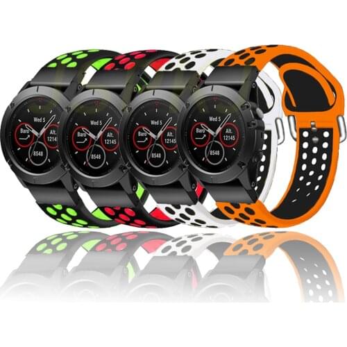 26 22MM Silicone Quick Release Watchband Strap For Garmin Fenix 6X 6 Smart Watch Easyfit Wrist Accessories Fenix 5X 5 3 3HR 935
