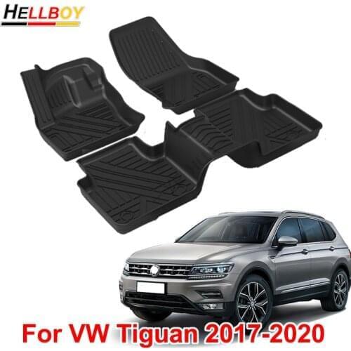 3pcs For VW Volkswagen Tiguan 2020 2019 2018 2017 MK2 Car Floor Mats Carpet Waterproof Rubber Foot Mat Auto Accessories