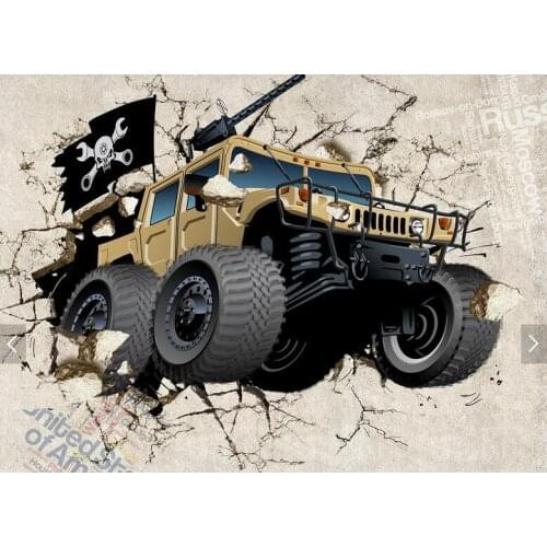 3d wall Murals Car wall 3D wallpaper TV background wall 3D cartoon wall mural