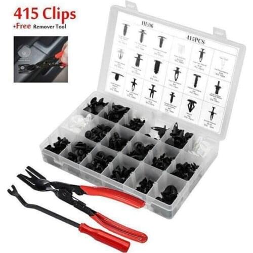 415 PCS Auto Befestigung Clips Set Auto Fastener Clip Mixed Box Car Fasteners Rivet Bumper Door Trim Panel Retainer Fastener Kit