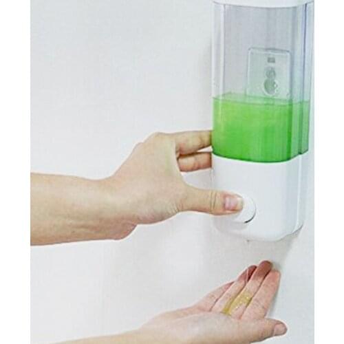 500ml Suction Cup Liquid Shampoo Dispenser ABS Durable Simple Bathroom Kitchen Office School Hospital and Hotel