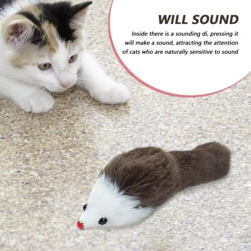 6pcs Dog Cat Toys Plush Simulation Big Mouse Sounding Bite-Resistant Pet Toys Cute Cartoon Catnip Cat Treat Toy