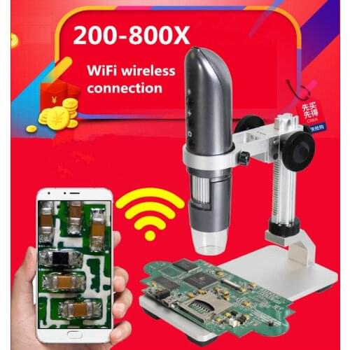 800X New BELONA201 microscope 200-800X microscope soldering digital USB Microscope long object distance repair Mobile phone