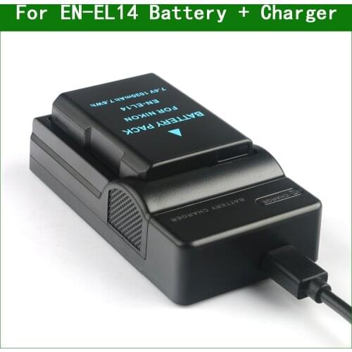 EN-EL14 ENEL14 EN EL14 EN-EL14a Digital Camera Battery + Charger for Nikon EN-EL14a COOLPIX P7000 P7100 P7700 P7800 D3100 D3200