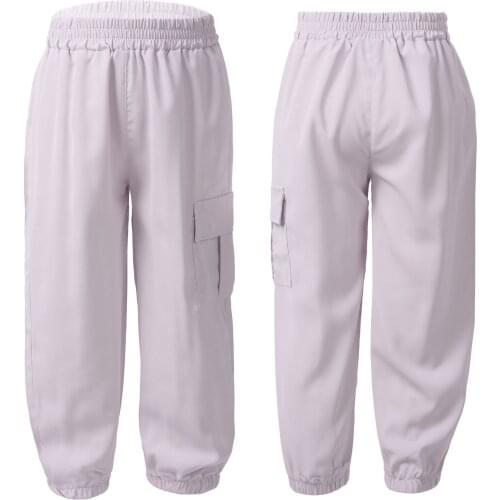 Oyolan Kids Girls Cargo Pants 2021 Summer Children Girl Trousers Fashion Cotton Pencil Pants Pink Beige Teen Cargo Trousers 3-8Y